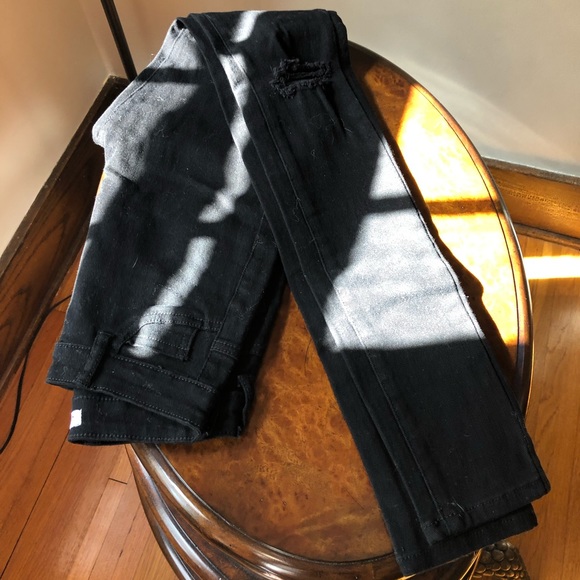 JC & JQ Skinny Black Jeans with holes 1 Junior - Picture 4 of 8